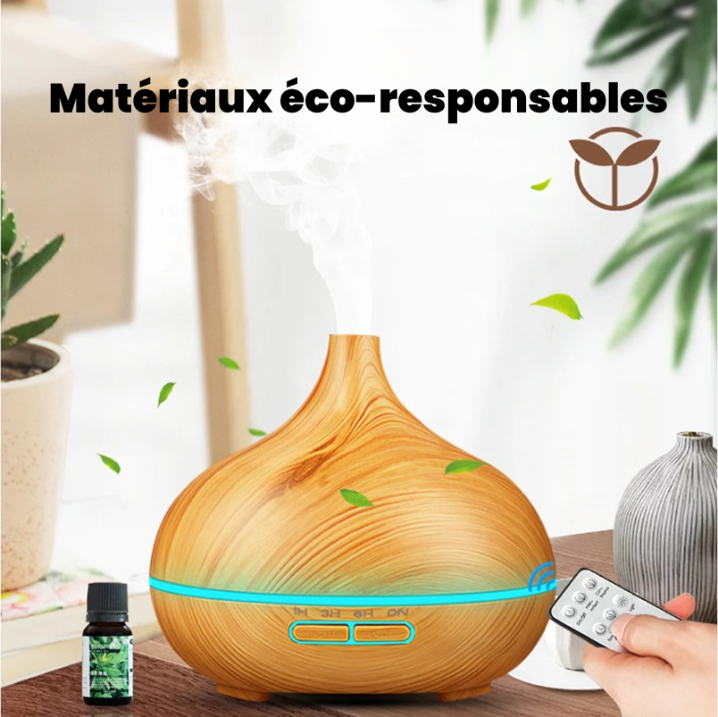 Diffuseur ZenAura™ 5-en-1 Bois Naturel