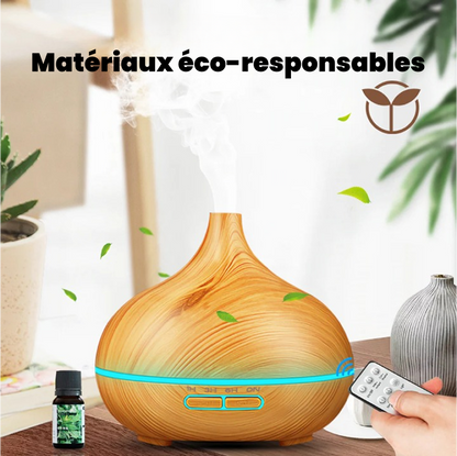 Diffuseur ZenAura™ 5-en-1 Bois Naturel