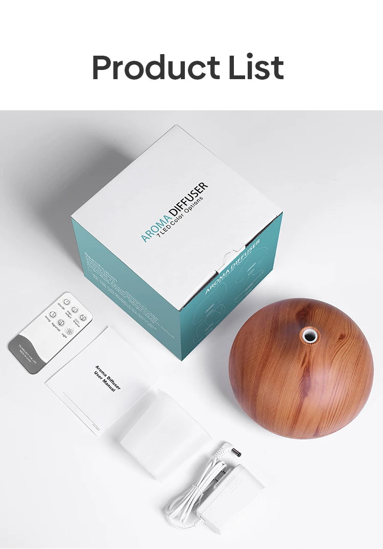 Diffuseur ZenAura™ 5-en-1 Bois Naturel